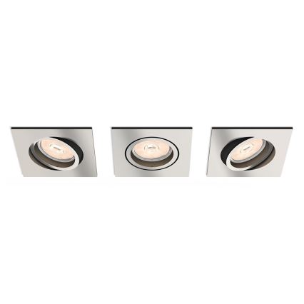 Philips - 3x Luz embutida 1xGU10/5,5W/230V