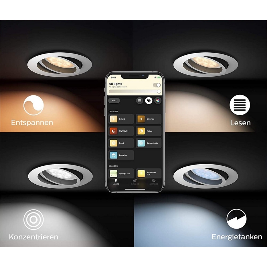 Philips - Iluminação LED com regulação Hue 1xGU10/5W/230V