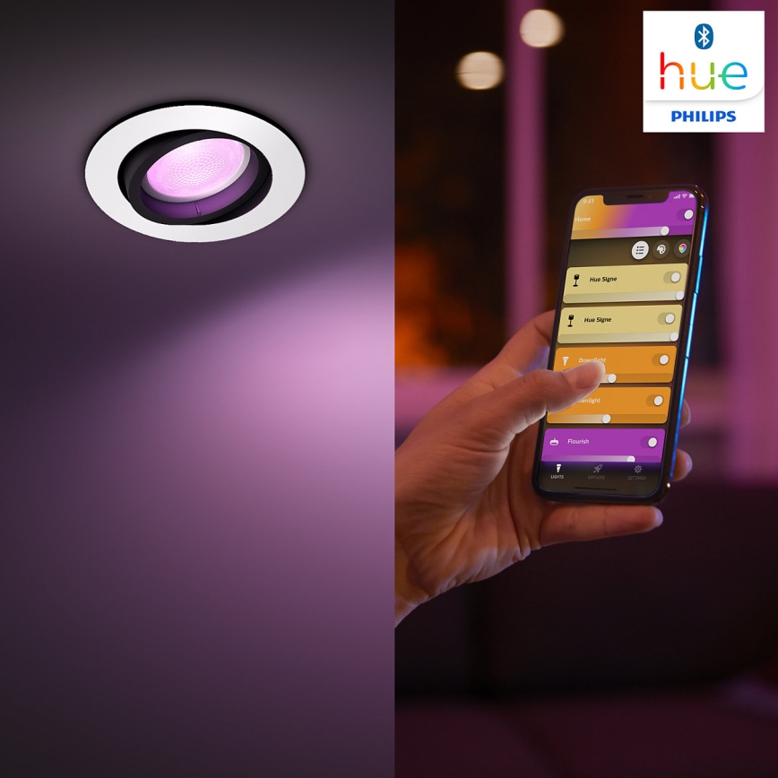 Philips - LED RGB Iluminação embutida HUE CENTURA 1xGU10/5,7W/230V