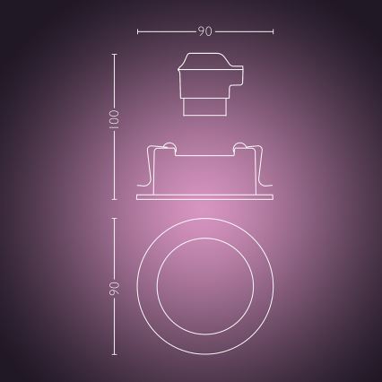 Philips - LED RGB Iluminação embutida HUE CENTURA 1xGU10/5,7W/230V