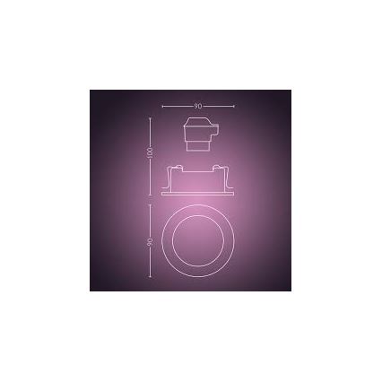 Philips - LED RGBW Foco de encastrar com regulação Hue CENTURA 1xGU10/5,7W/230V