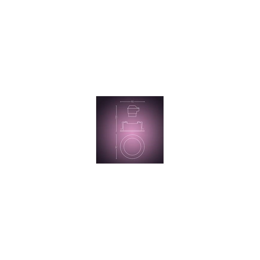Philips - LED RGBW Foco de encastrar com regulação Hue CENTURA 1xGU10/5,7W/230V