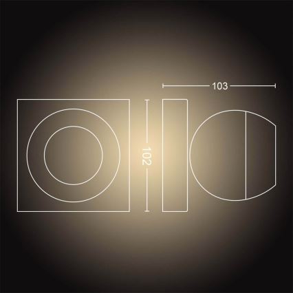 Philips - Foco LED com regulação Hue BUCKRAM 1xGU10/5W/230V