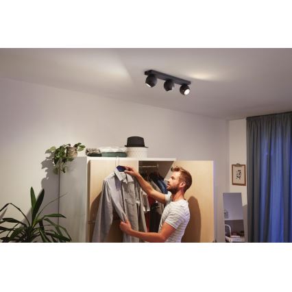 Philips - Foco LED com regulação Hue BUCKRAM 3xGU10/5W/230V