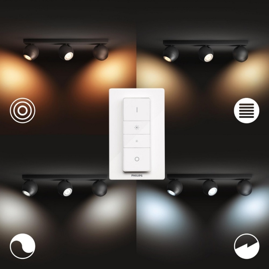 Philips - Foco LED com regulação Hue BUCKRAM 3xGU10/5W/230V