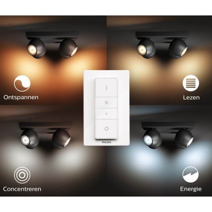 Philips - Foco LED com regulação Hue BUCKRAM 4xGU10/5W/230V