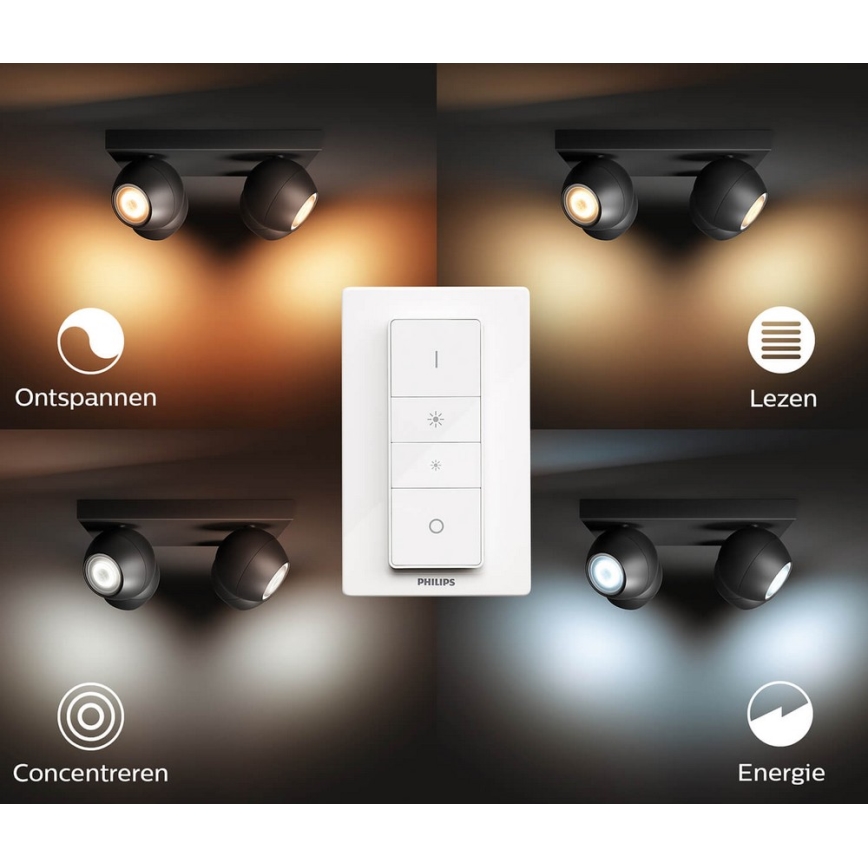 Philips - Foco LED com regulação Hue BUCKRAM 4xGU10/5W/230V