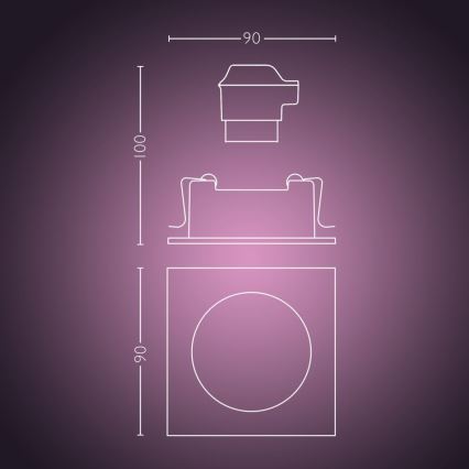 Philips - LED RGB Foco de encastrar com regulação Hue CENTURA 1xGU10/5,7W/230V