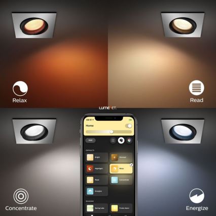 Philips - LED RGB Iluminação embutida Hue CENTURA 1xGU10/5.7W/230V
