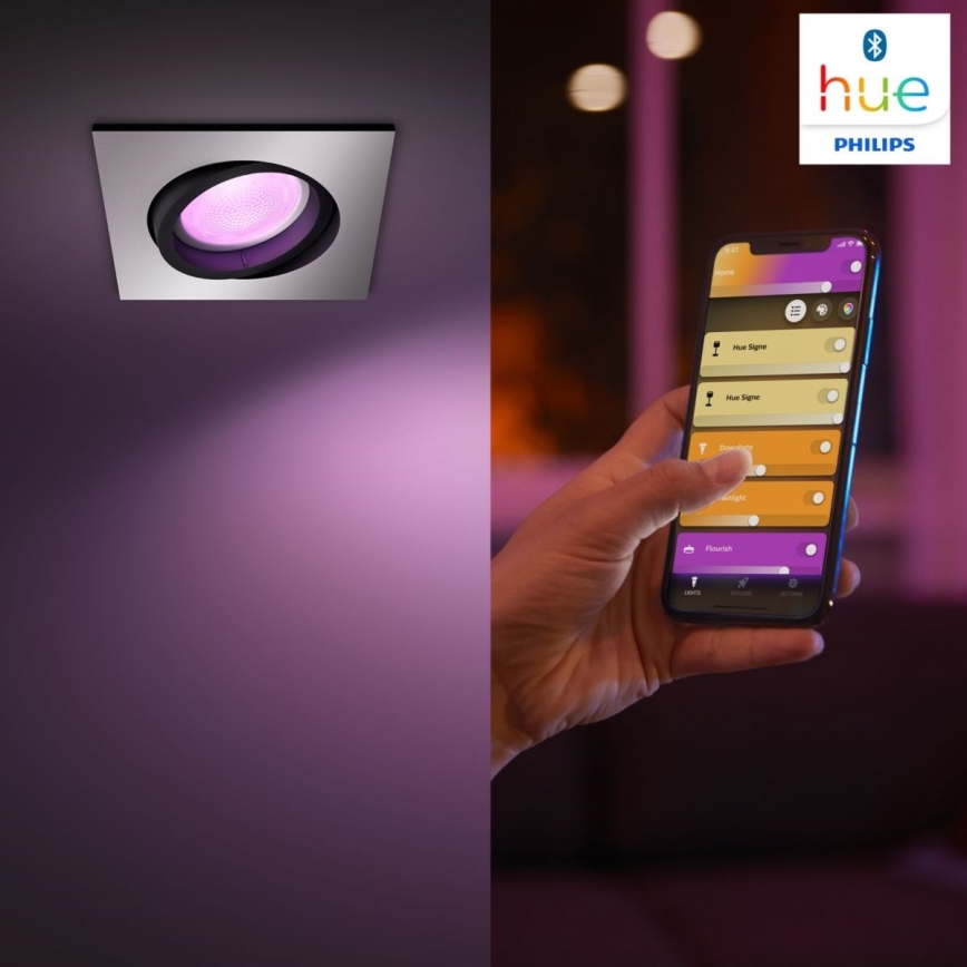 Philips - LED RGB Iluminação embutida Hue CENTURA 1xGU10/5.7W/230V