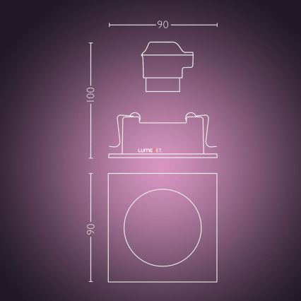 Philips - LED RGB Iluminação embutida Hue CENTURA 1xGU10/5.7W/230V
