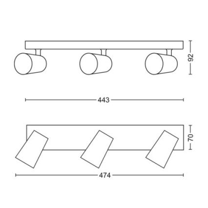 Philips - Foco LED 3xGU10/5,5W/230V