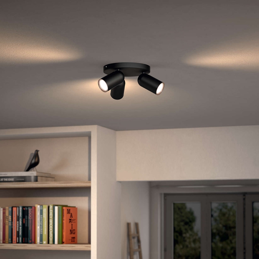 Philips 50583/30/PN - Foco MYLIVING PONGEE 3xGU10/5,5W/230V