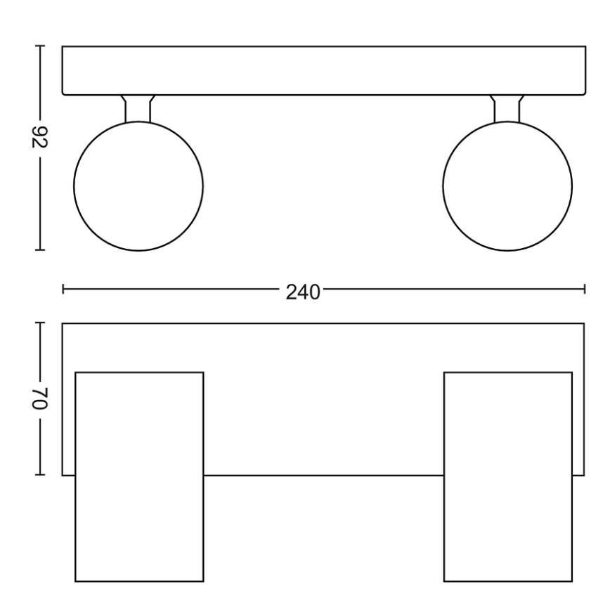 Philips - Foco 2xGU10/5,5W/230V