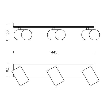 Philips - Foco 3xGU10/5,5W/230V
