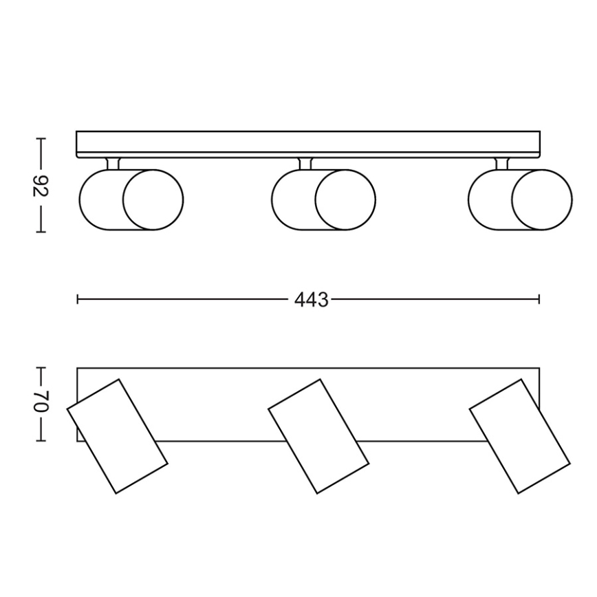 Philips - Foco 3xGU10/5,5W/230V