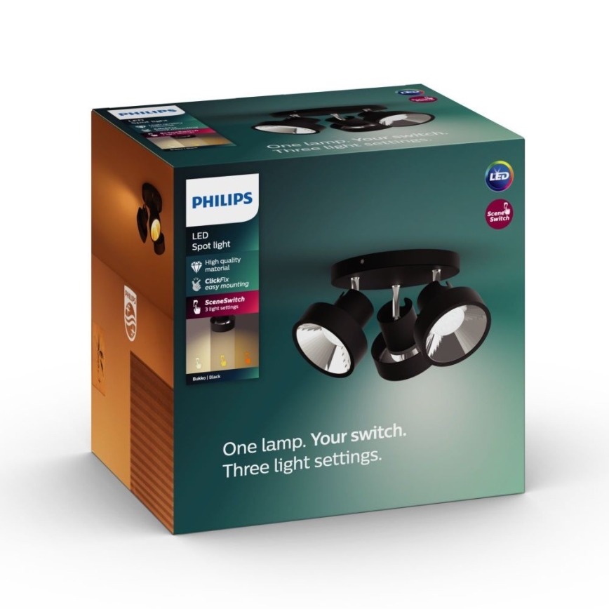 Philips 50603/30/P0 - Foco LED com regulação BUKKO 3xLED/4,3W/230V