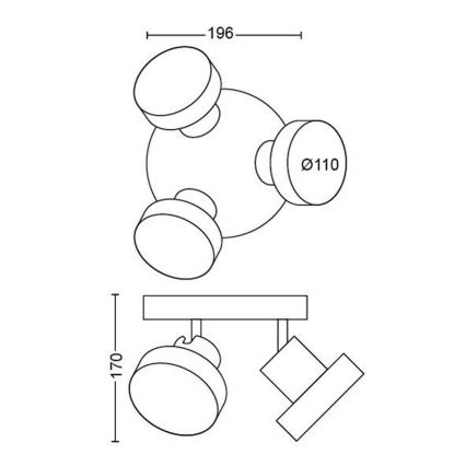 Philips - Foco LED 3xLED/4,5W/230V