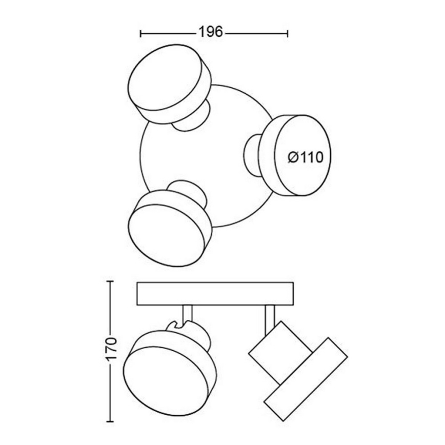 Philips - Foco LED 3xLED/4,5W/230V