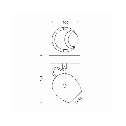 Philips 50611/30/P0 - Foco LED RIVANO LED/4,3W/230V