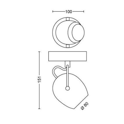 Philips 50611/31/P0 - Foco LED RIVANO LED/4,3W/230V