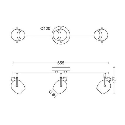 Philips 50613/31/P0 - Foco LED RIVANO 3xLED/4,3W/230V