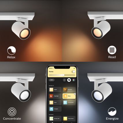 Philips - LED RGBW Foco com regulação Hue ARGENA 2xGU10/5,7W/230V