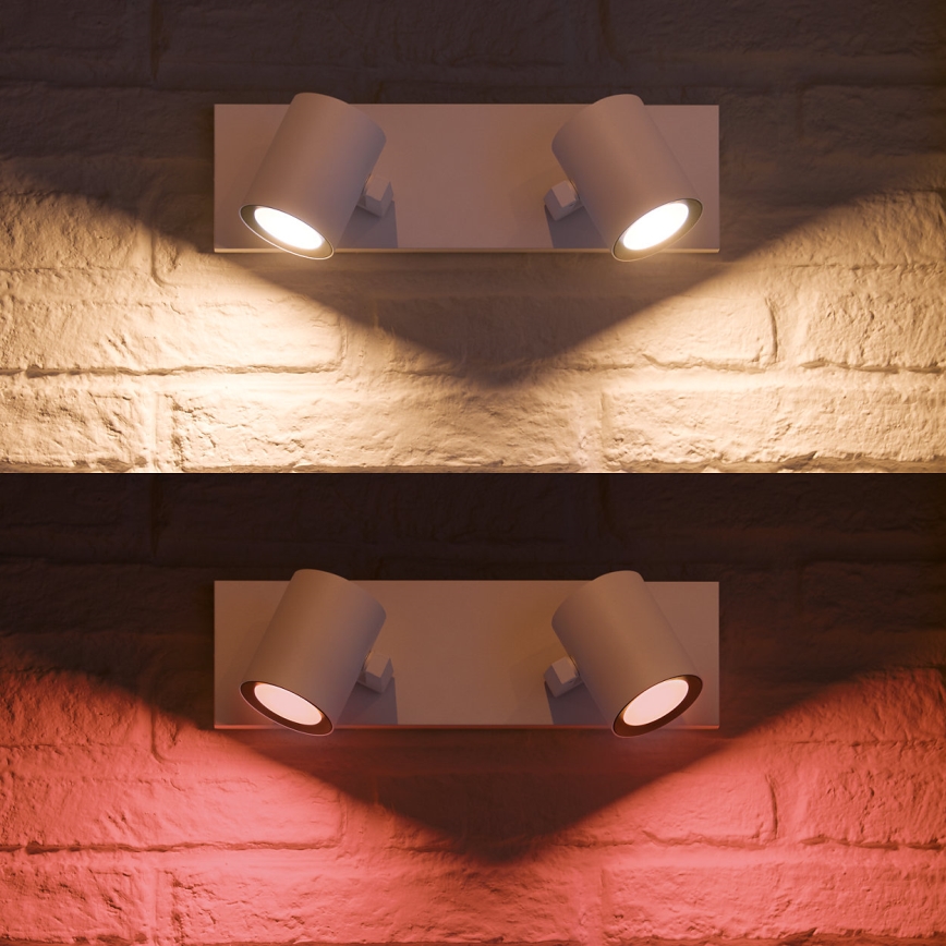 Philips - LED RGBW Foco com regulação Hue ARGENA 2xGU10/5,7W/230V