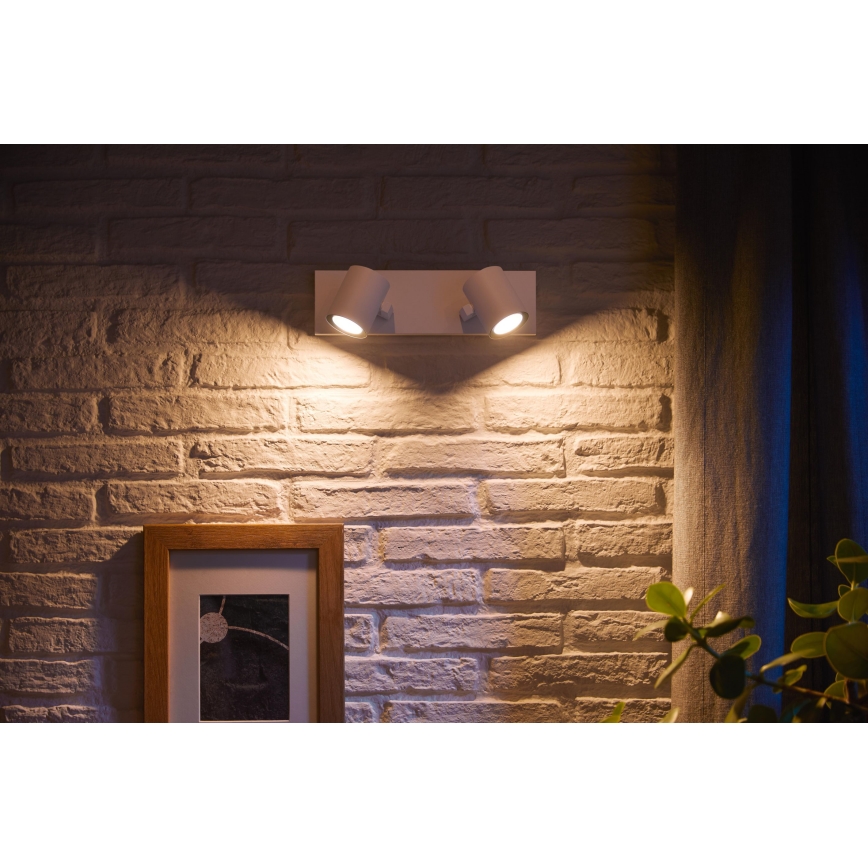 Philips - LED RGBW Foco com regulação Hue ARGENA 2xGU10/5,7W/230V