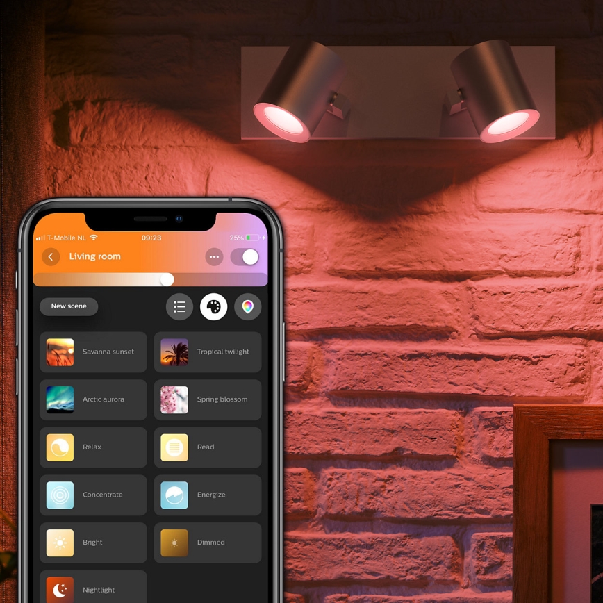 Philips - LED RGBW Foco com regulação Hue ARGENA 2xGU10/5,7W/230V