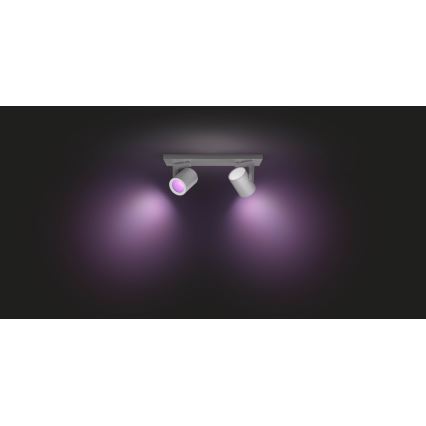 Philips - LED RGBW Foco com regulação Hue ARGENA 2xGU10/5,7W/230V