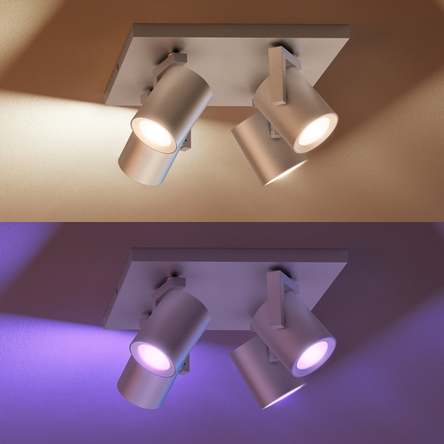 Philips - LED RGBW Foco com regulação Hue ARGENA 4xGU10/5,7W/230V