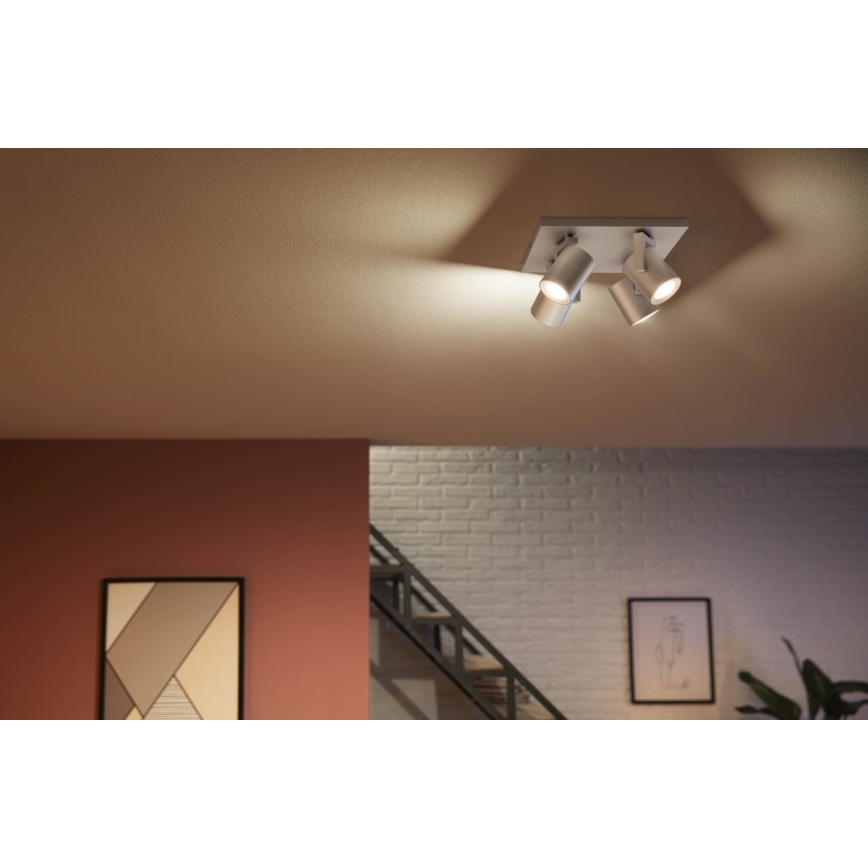Philips - LED RGBW Foco com regulação Hue ARGENA 4xGU10/5,7W/230V