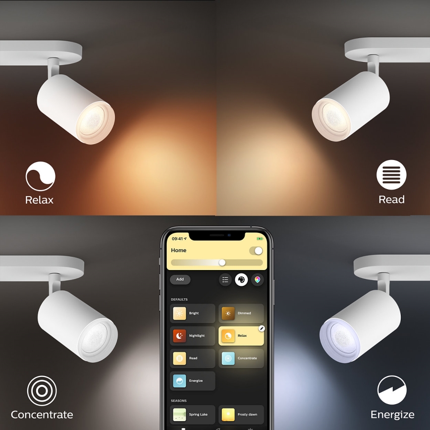 Philips - LED RGBW Foco com regulação Hue FUGATO 2xGU10/5,7W/230V