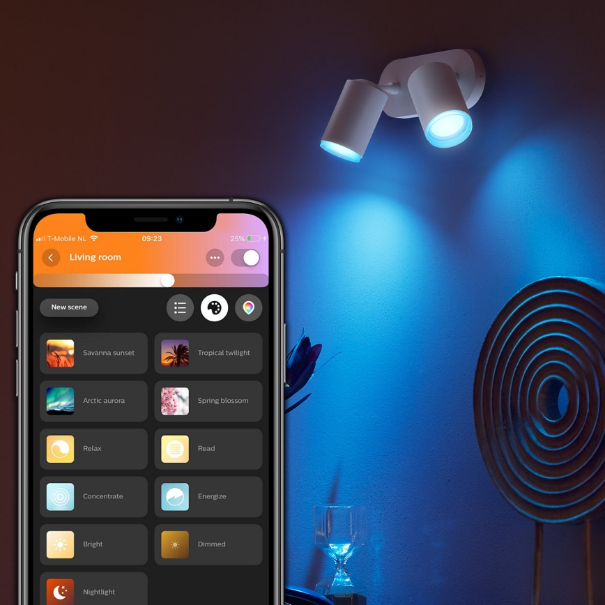 Philips - LED RGBW Foco com regulação Hue FUGATO 2xGU10/5,7W/230V