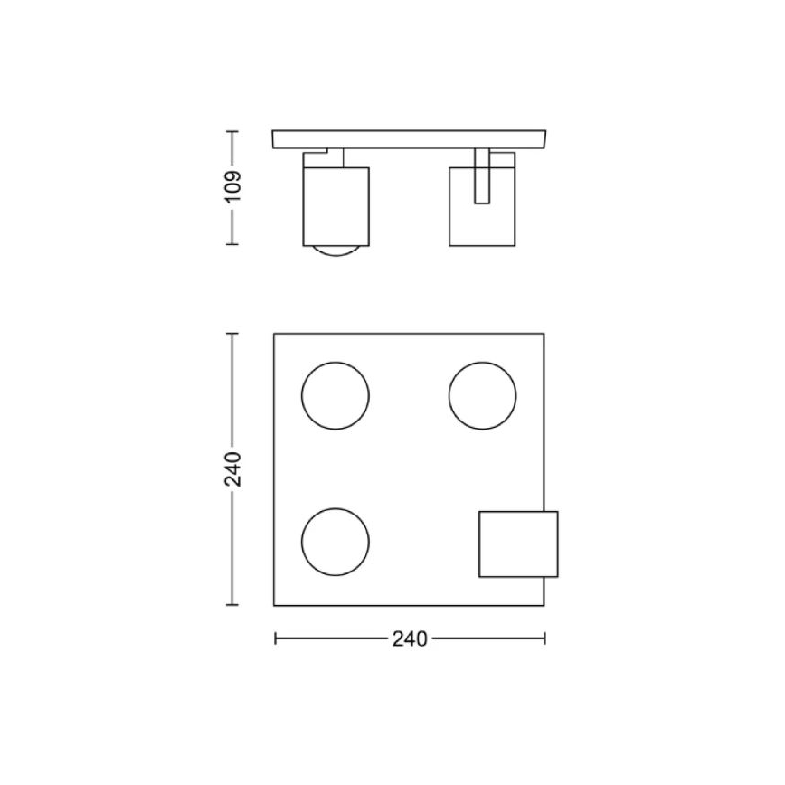 Philips - Foco 4xGU10/50W/230V