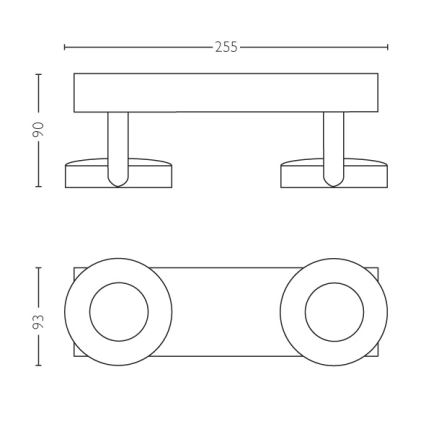 Philips - Foco com regulação 2xLED/4,5W