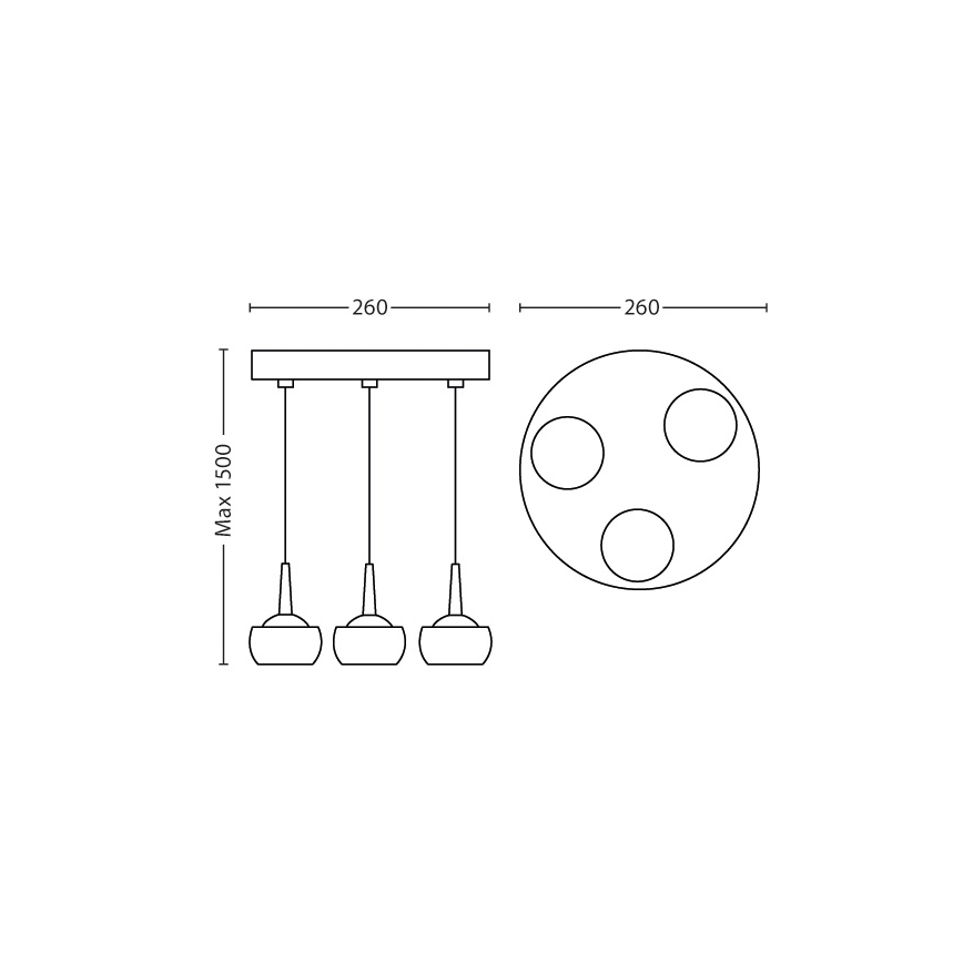 Philips 53223/11/16 - Iluminação suspensa LED CYPRESS 3xLED/3W/230V
