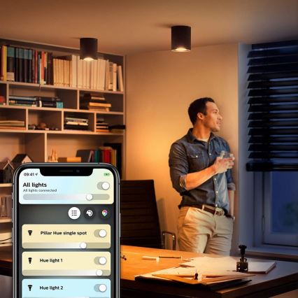 Philips - Iluminação de teto LED com regulação Hue PILLAR 1xGU10/5W/230V