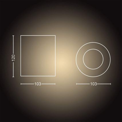Philips - Iluminação de teto LED com regulação Hue PILLAR 1xGU10/5W/230V