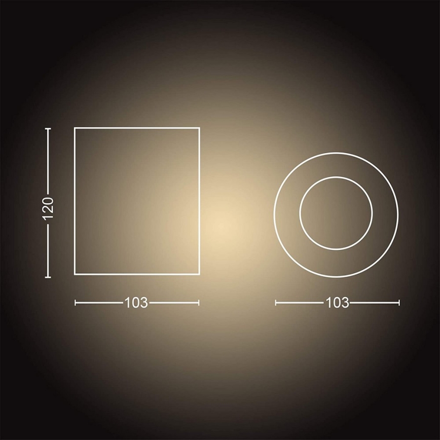 Philips - Iluminação de teto LED com regulação Hue PILLAR 1xGU10/5W/230V