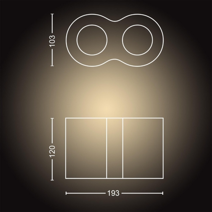 Philips - Iluminação LED com regulação Hue PILLAR 2xGU10/5W/230V + CR