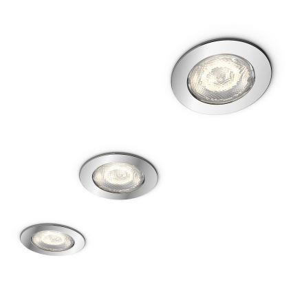 Philips - 3x Iluminação de casa de banho LED 3xLED/4,5W IP65