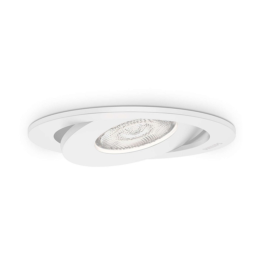 Philips - CONJUNTO 3x Focos de encastrar LED com regulação/4,5W/230V