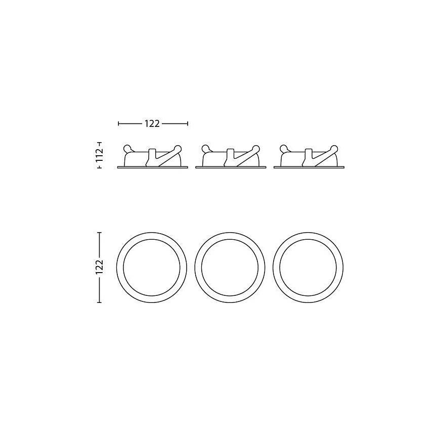 Philips - CONJUNTO 3x Foco de encastrar LED com regulação/4,5W/230V