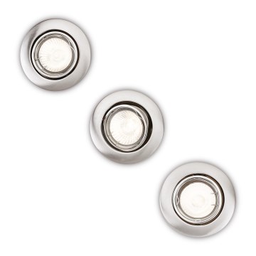 Philips 59243/17/E7 - CONJUNTO 3x Iluminação embutida 1xGU10/50W/230V
