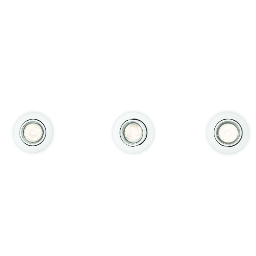 Philips 59243/31/E7 - CONJUNTO 3x Iluminação embutida ENIF 1xGU10/50W/230V