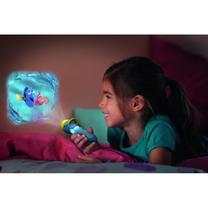 Philips 71788/90/16 - Lanterna infantil e projetor LED DISNEY DORY LED/3xLR44