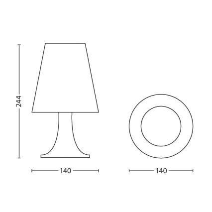 Philips - Candeeiro de mesa de criança LED 1xLED/2,3W/230V