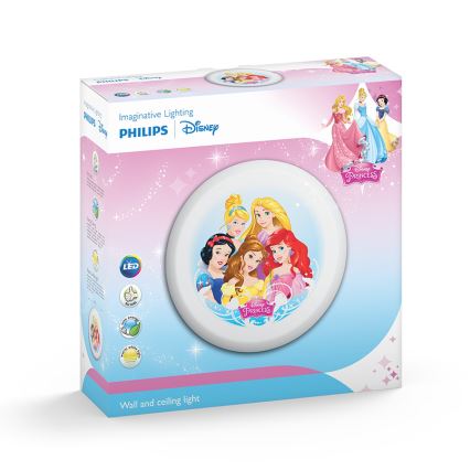 Philips 71884/28/P0 - Luz de parede de criança LED DISNEY PRINCESS 4xLED/2,5W/230V